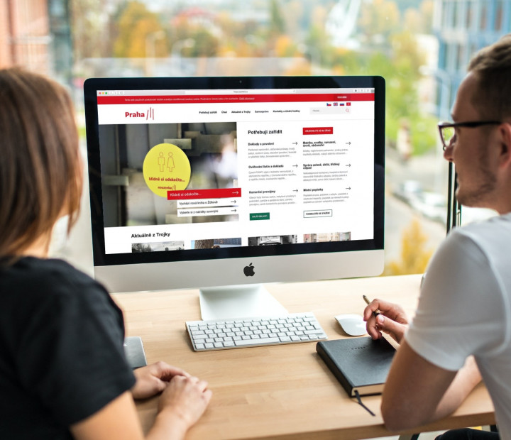 Přehledná úvodní stránka portálu