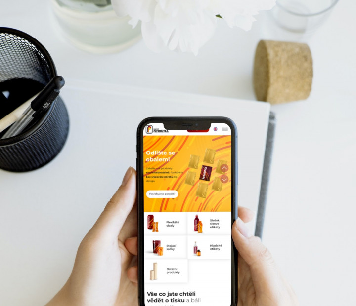 Homepage na smartphonu